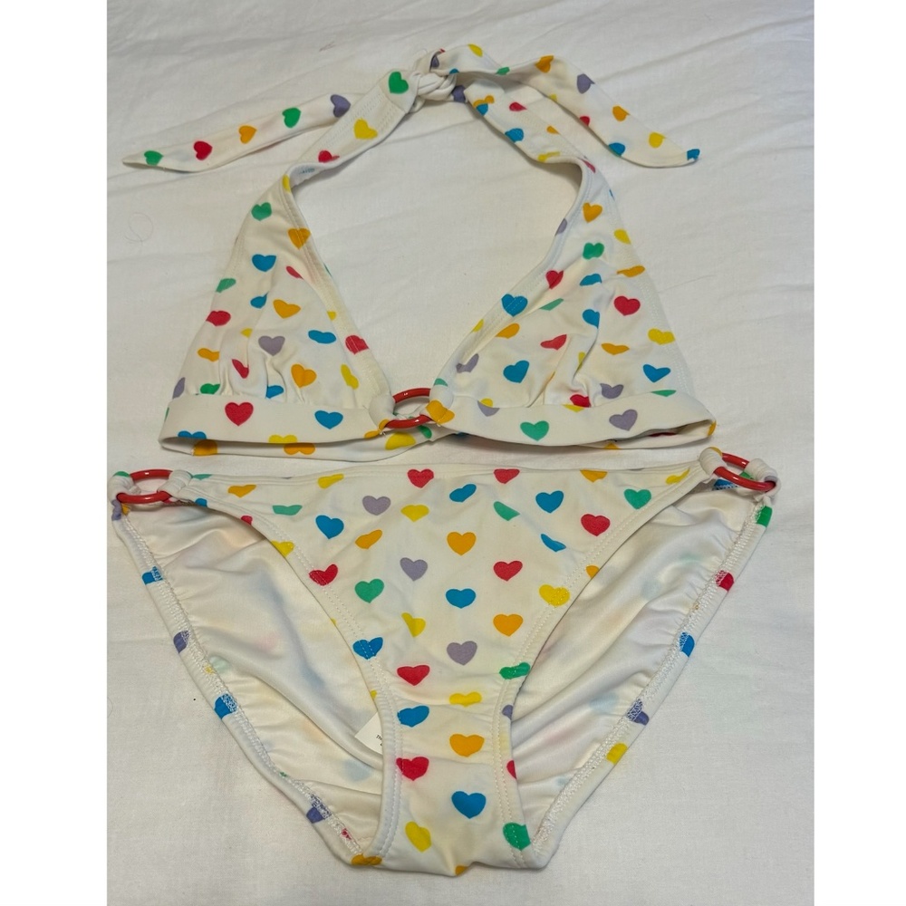 Shoshanna Printed Bikini - Multi Colored Hearts - Small - $165